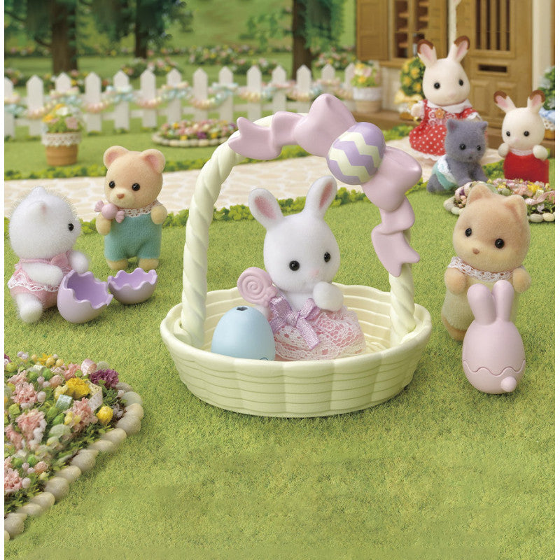Le coffret de Pâques et bébé Lapin Blanc