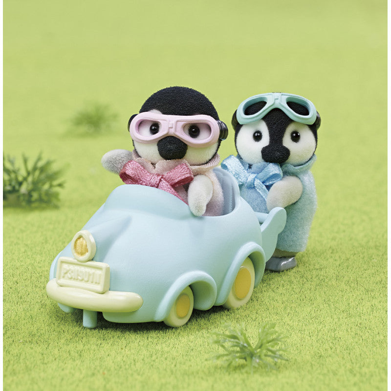 Les jumeaux Pingouin et leur voiture