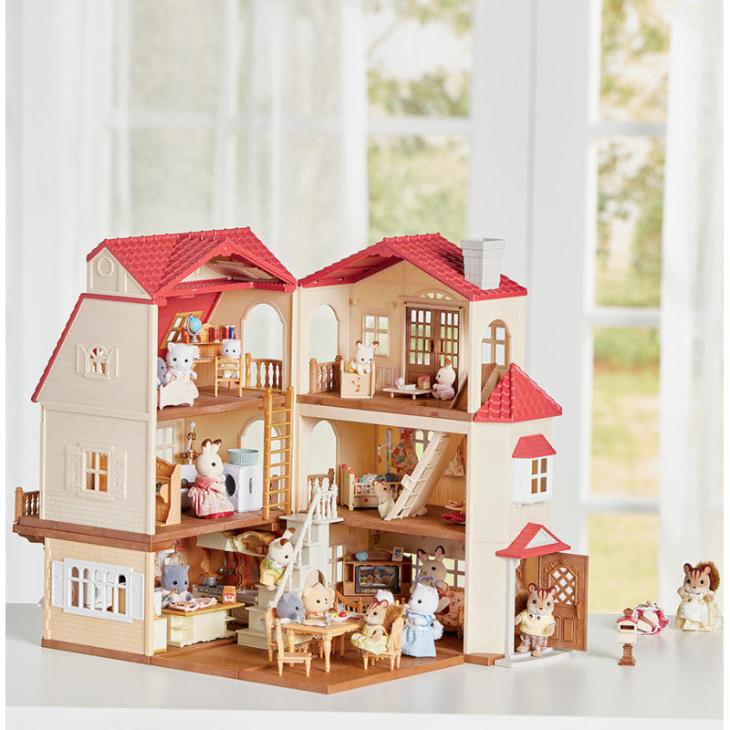 Maison de poupée - La grande maison éclairée et sa pièce secrète