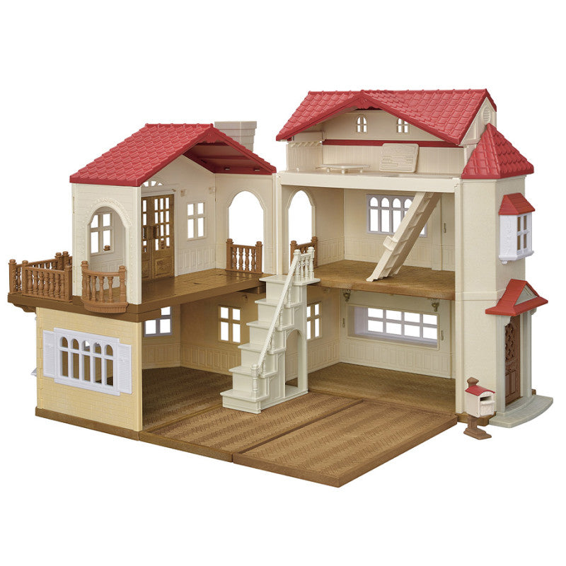 Maison de poupée - La grande maison éclairée et sa pièce secrète