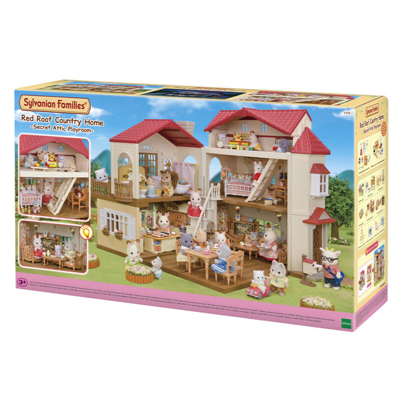 Maison de poupée - La grande maison éclairée et sa pièce secrète