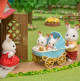 Les jumeaux Lapin Chocolat et la poussette double de Sylvanian Family - 3