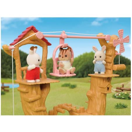 La tyrolienne et le bébé Lapin Crème de Sylvanian Family - 7