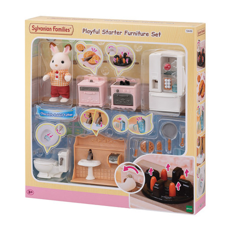 Le set d'ameublement pour cosy cottage et papa Lapin Chocolat