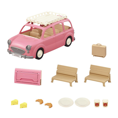 Le monospace rose et set de pique-nique de Sylvanian Family - 5