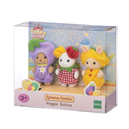 Le trio des bébés en costumes de légumes de Sylvanian Family - 1