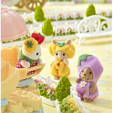 Le trio des bébés en costumes de légumes de Sylvanian Family - 2