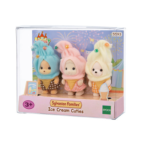Le trio des bébés en costumes de crèmes glacées de Sylvanian Family - 1