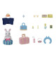 La maman Lapin Neige et sa valise de weekend de Sylvanian Family