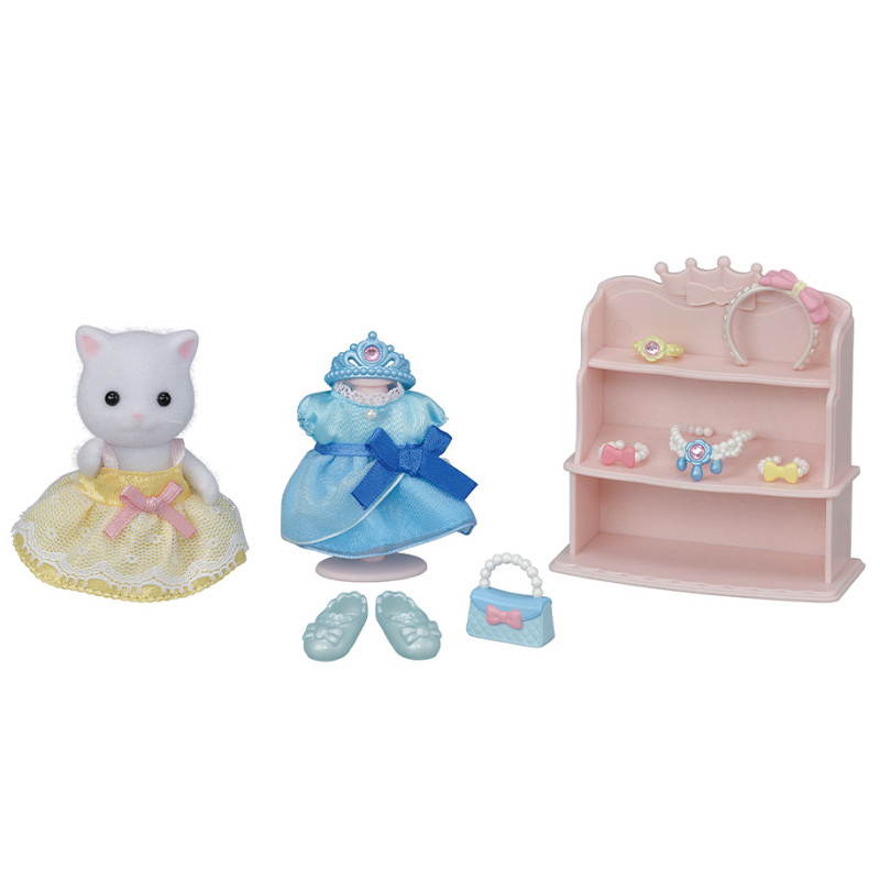 La fille Chat Persan et sa panoplie de princesse