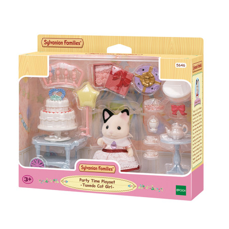 La fille Chat Bicolore et son goûter d’anniversaire de Sylvanian Family - 1