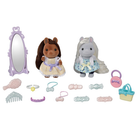 Les amies Poney et leurs kits de coiffure de Sylvanian Family