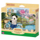 La fille Panda, son vélo et sa remorque - Sylvanian Families 1