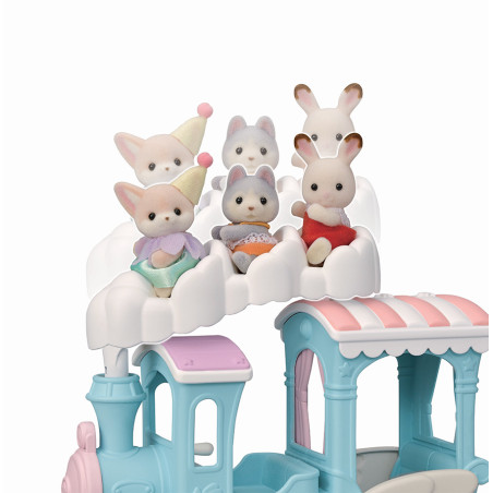 Le petit train à vapeur et bébé Fennec de Sylvanian Family - 3