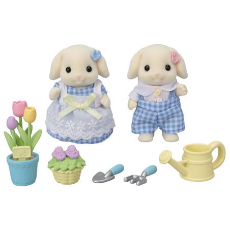 Les frère et sœur Lapin Bélier de Sylvanian Family