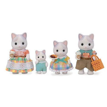 La famille Chat Latté de Sylvanian Family