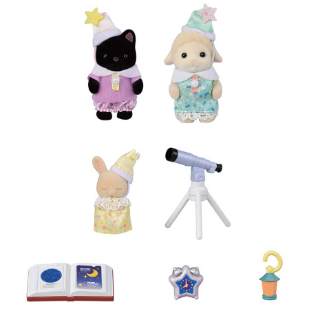 Le trio des bébés pyjama party de Sylvanian Family - 1