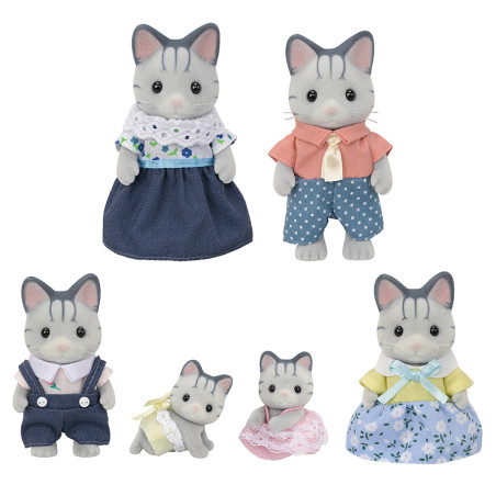 La famille Chat Pêcheur de Sylvanian Family