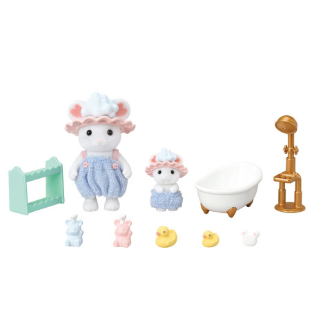Le bain des frères Souris Marshmallow de Sylvanian Family