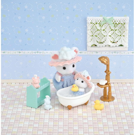 Le bain des frères Souris Marshmallow de Sylvanian Family - 3
