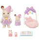 Le coucher des sœurs Lapin Chocolat de Sylvanian Family