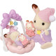 Le coucher des sœurs Lapin Chocolat de Sylvanian Family - 1