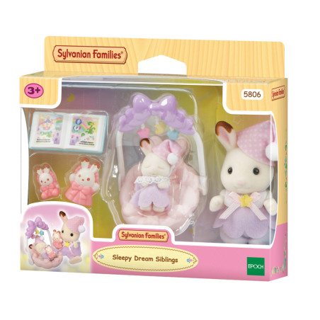 Le coucher des sœurs Lapin Chocolat de Sylvanian Family - 2
