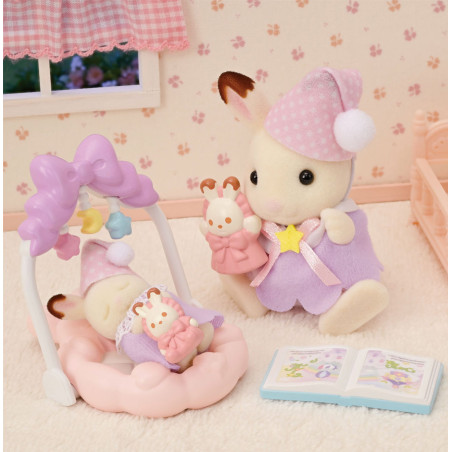 Le coucher des sœurs Lapin Chocolat de Sylvanian Family - 3