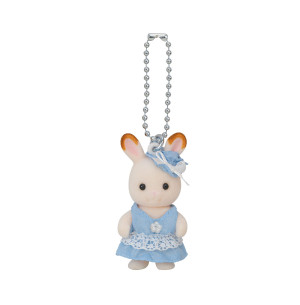 Le porte-clés bébé Lapin Chocolat - Bleu de Sylvanian Family