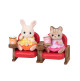 Les bébés au cinéma - lapin et chat de Sylvanian Family