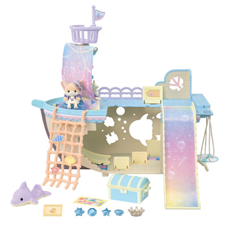Le bateau d'aventure du bébé Fennec de Sylvanian Family