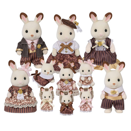 Coffret anniversaire - La famille Lapin Chocolat de Sylvanian Family