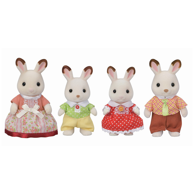 La famille lapin chocolat - Figurines Sylvanian Families - Achat en ligne