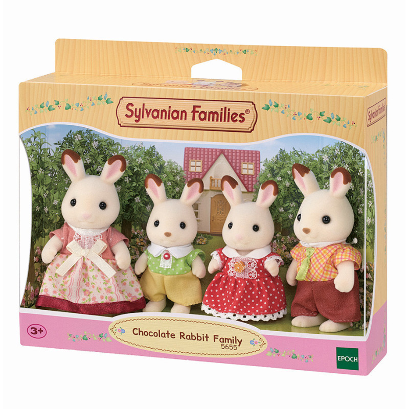 La famille lapin chocolat - Figurines Sylvanian Families - Achat