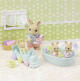 Les triplés Lapin Crème et accessoires de bain - Sylvanian Families 3