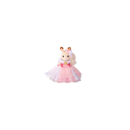 La fille Lapin Chocolat en robe de bal de Sylvanian Family