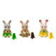Le trio des bébés en costumes de bananes de Sylvanian Family