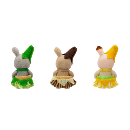 Le trio des bébés en costumes de bananes de Sylvanian Family - 2