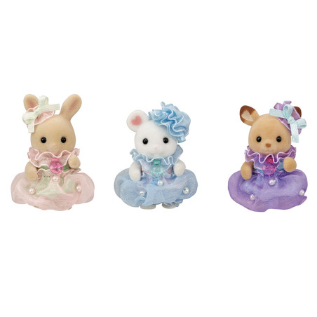 Le trio des bébés en costumes de méduses de Sylvanian Family