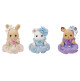 Le trio des bébés en costumes de méduses de Sylvanian Family