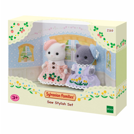 Les jumelles Chat Persan en tenues brodées de Sylvanian Family - 3
