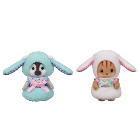 Le duo costumé - lapins bélier de Sylvanian Family
