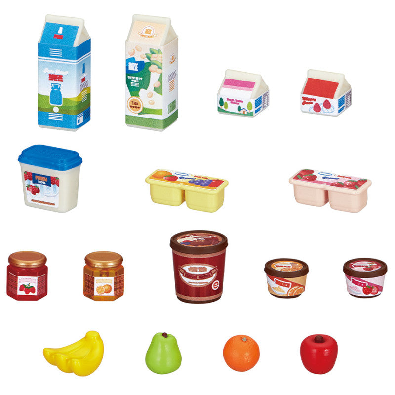Le set de nourriture - Produits laitiers et fruits