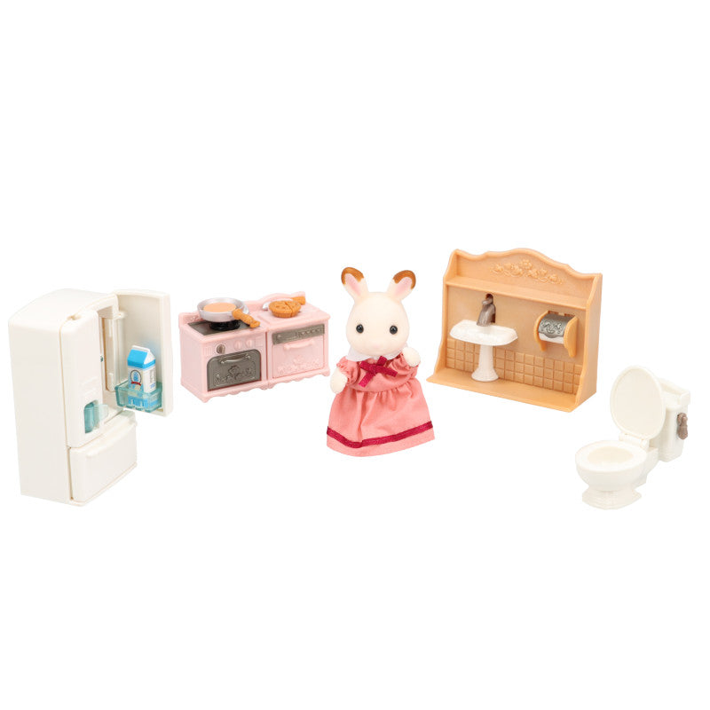 Le set d'ameublement pour cosy cottage et maman Lapin Chocolat