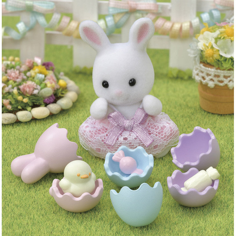 Le coffret de Pâques et bébé Lapin Blanc