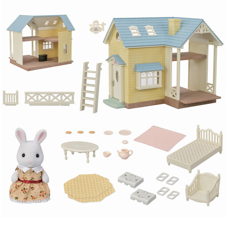 Le coffret cottage au toit bleu