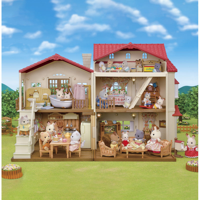 Maison de poupée - La grande maison éclairée et sa pièce secrète