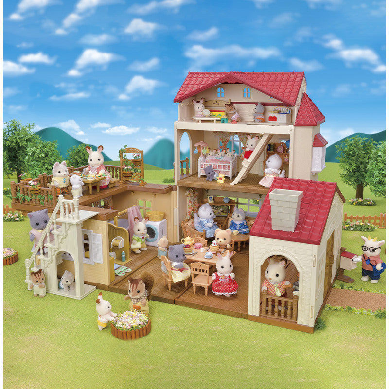 Maison de poupée - La grande maison éclairée et sa pièce secrète