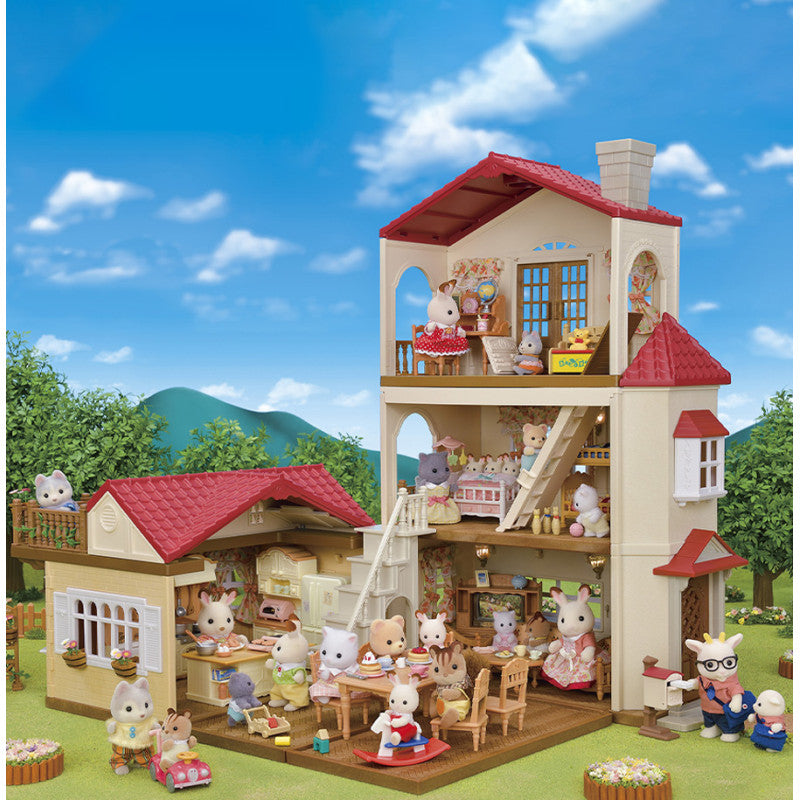 Maison de poupée - La grande maison éclairée et sa pièce secrète