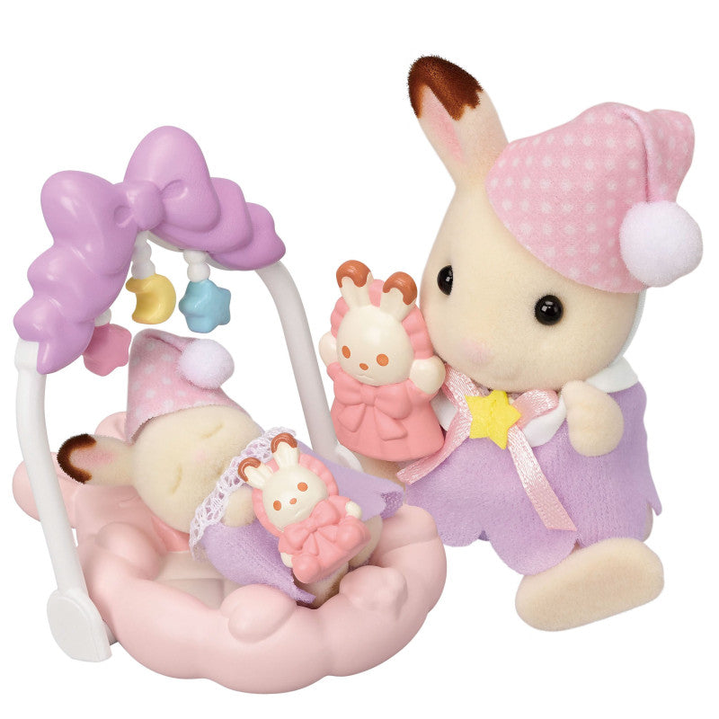 Le coucher des sœurs Lapin Chocolat